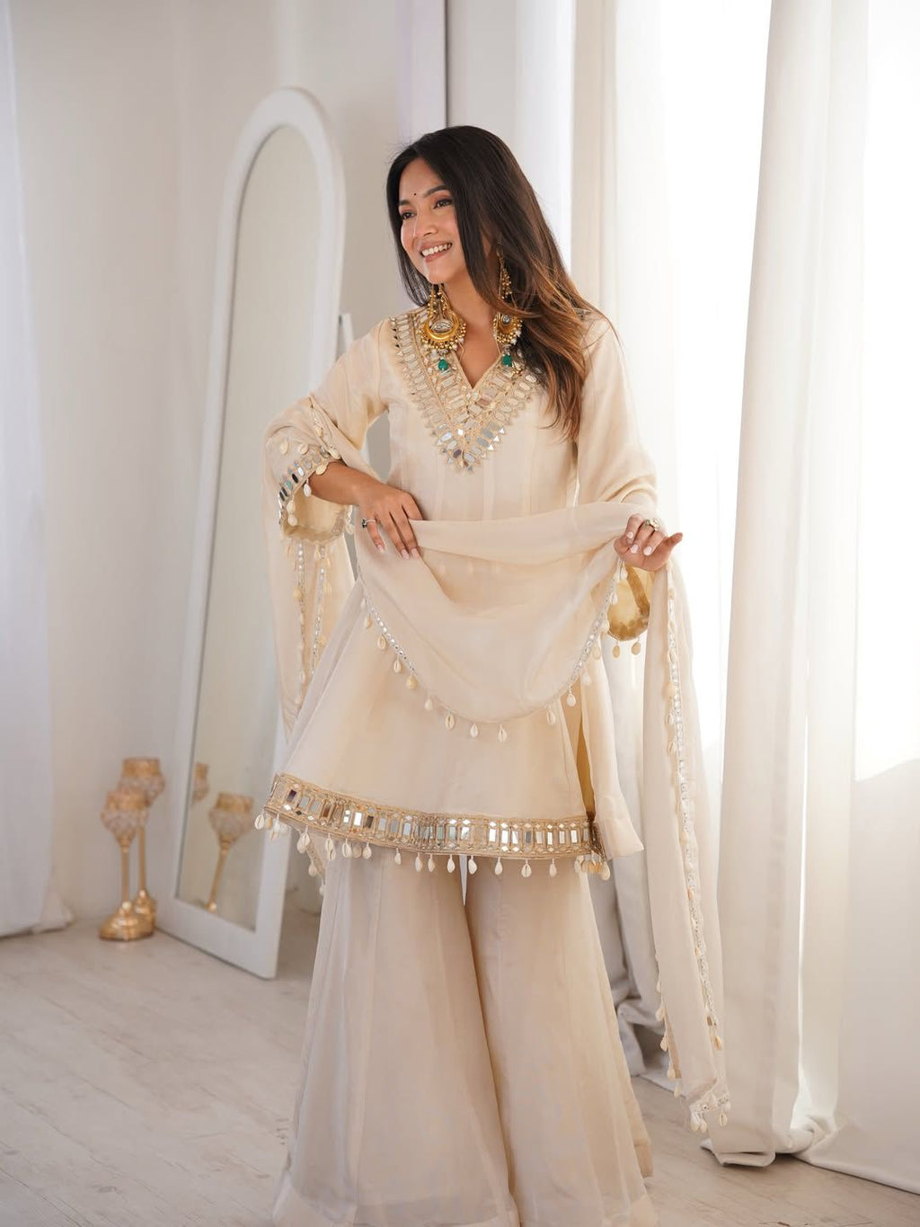 Viral Palazzo Set with Kodi Lace Dupatta