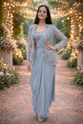 Silk Saree with Jacket and Belt