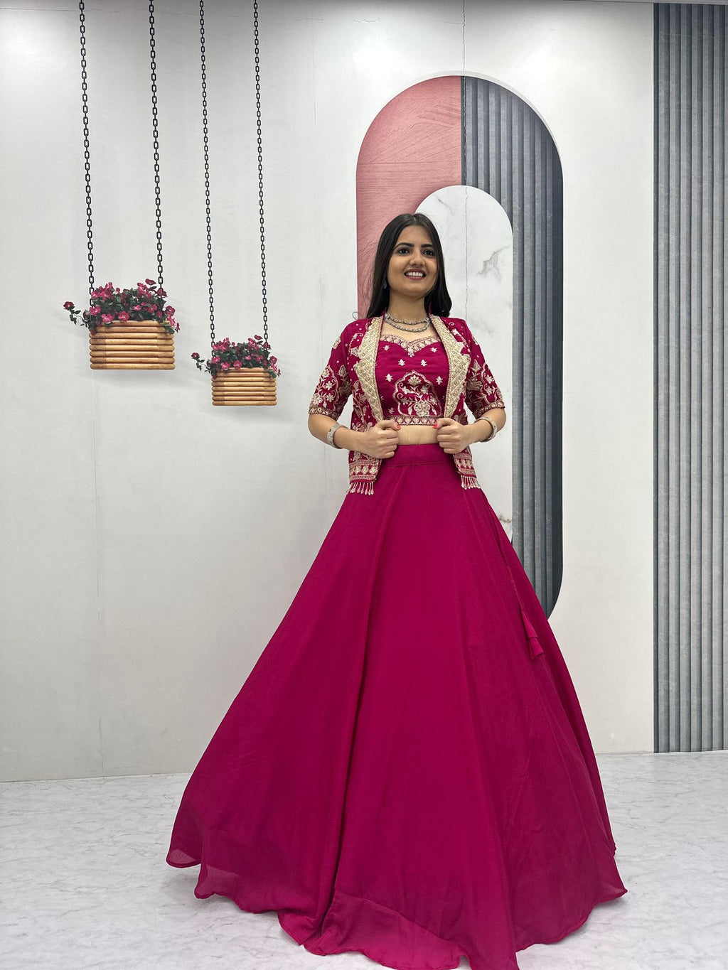 Premium Modelling Lehenga with jacket