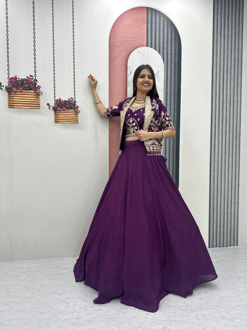 Premium Modelling Lehenga with jacket