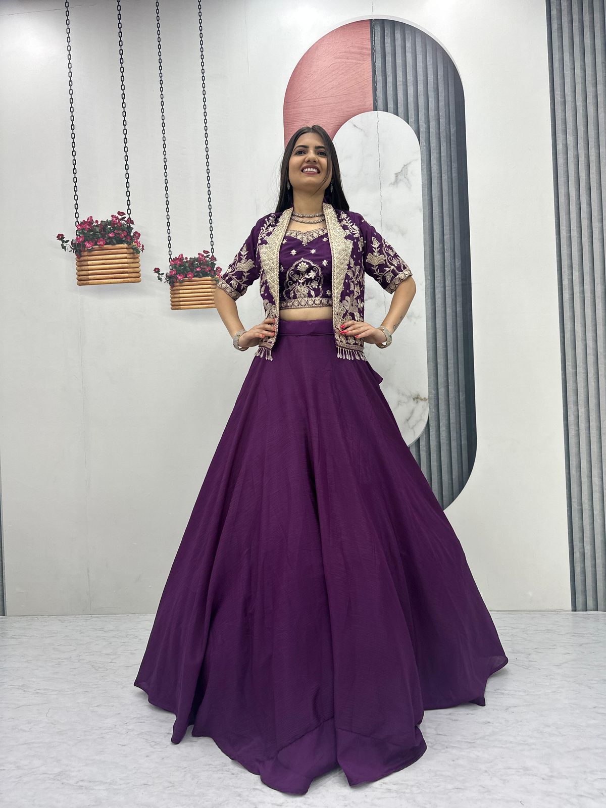 Premium Modelling Lehenga with jacket