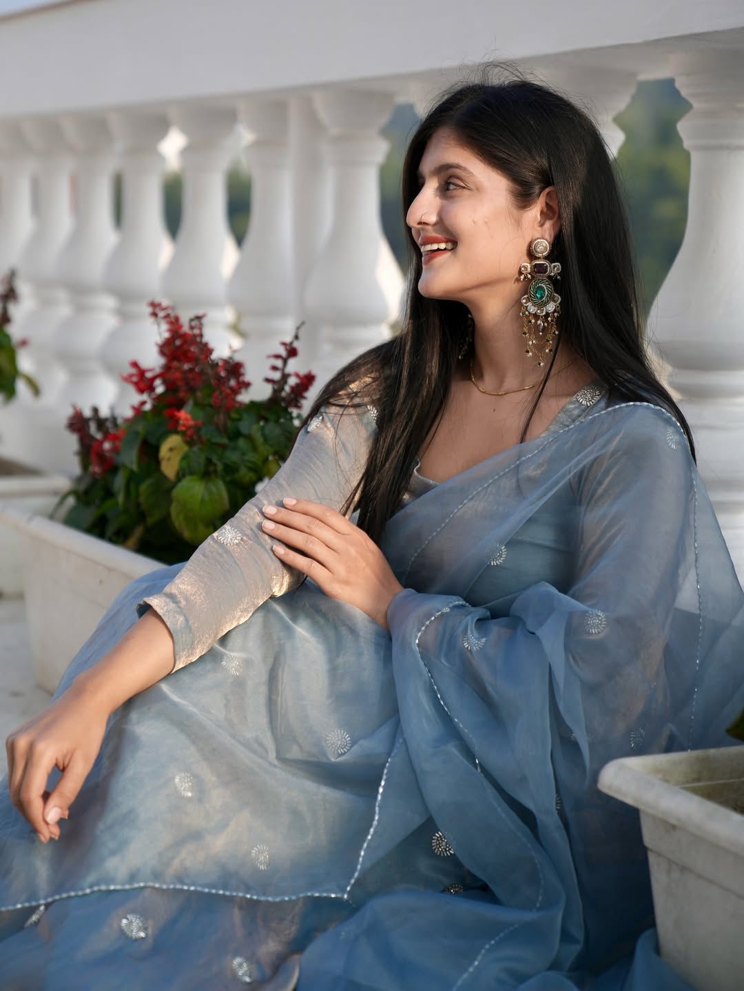 New Ready-Made Kurti , Palazzo And Dupatta Set