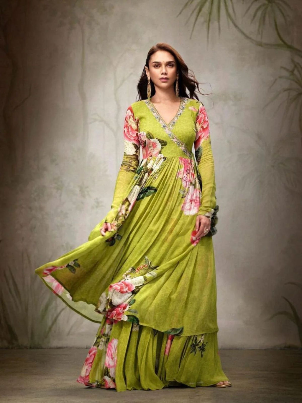 Beautiful Celebrity Inspired Floral Gown