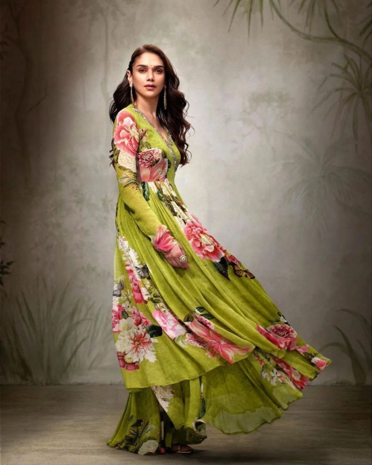 Beautiful Celebrity Inspired Floral Gown