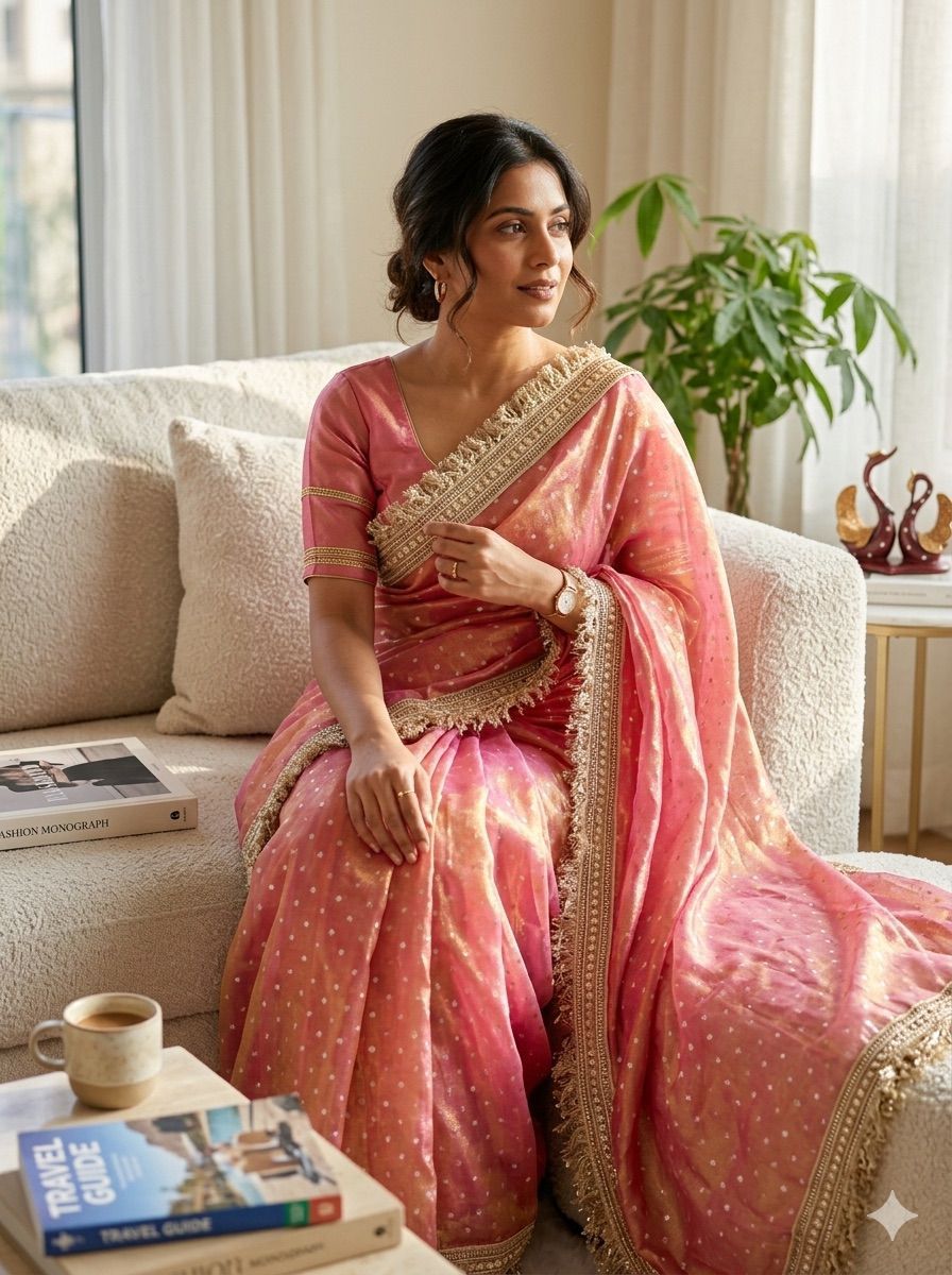 Elegant designer silk saree
