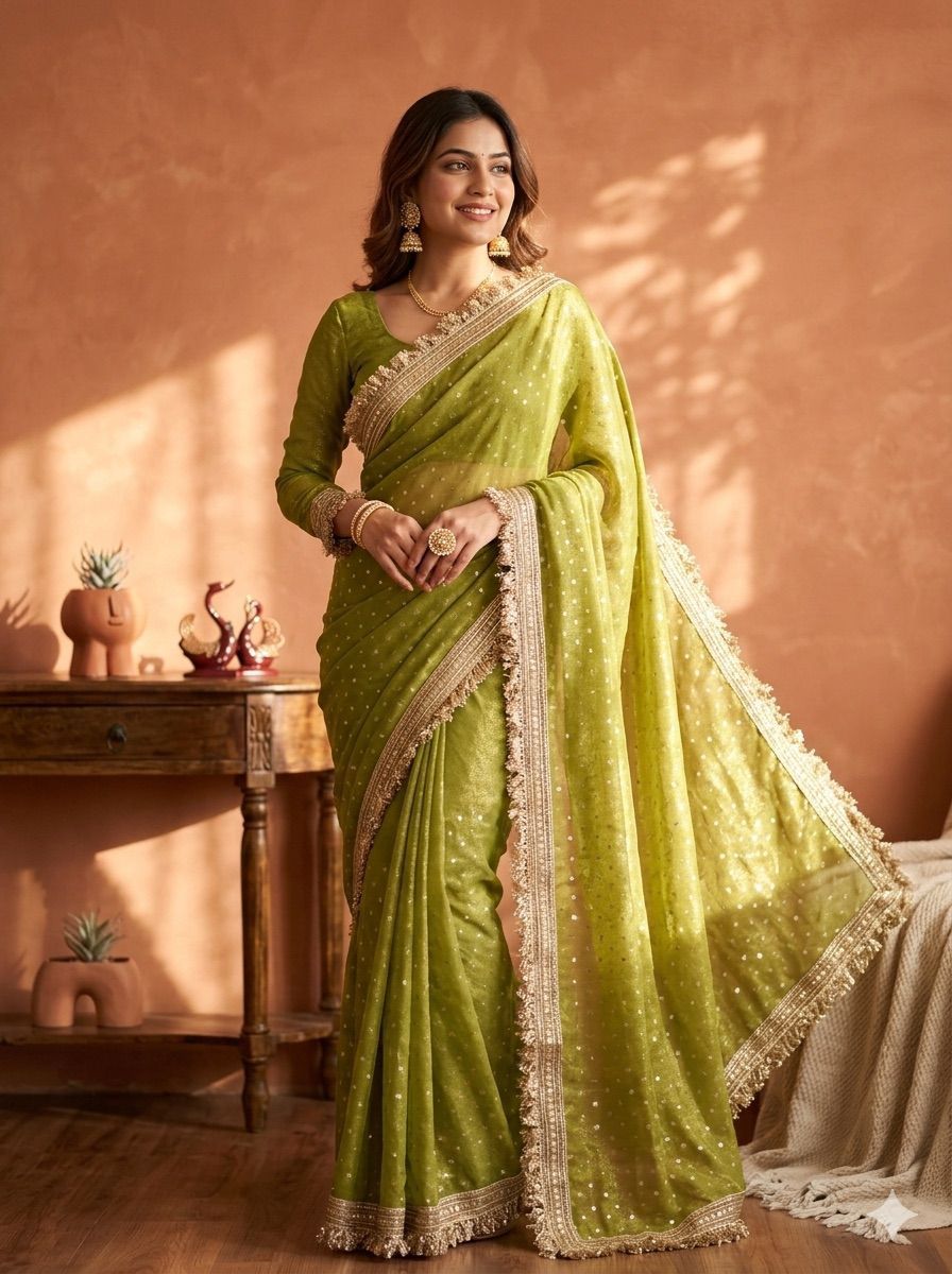 Elegant designer silk saree