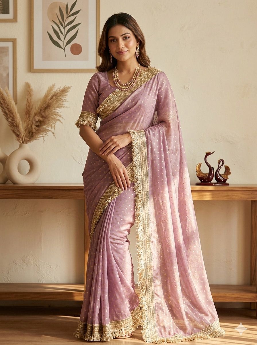 Elegant designer silk saree