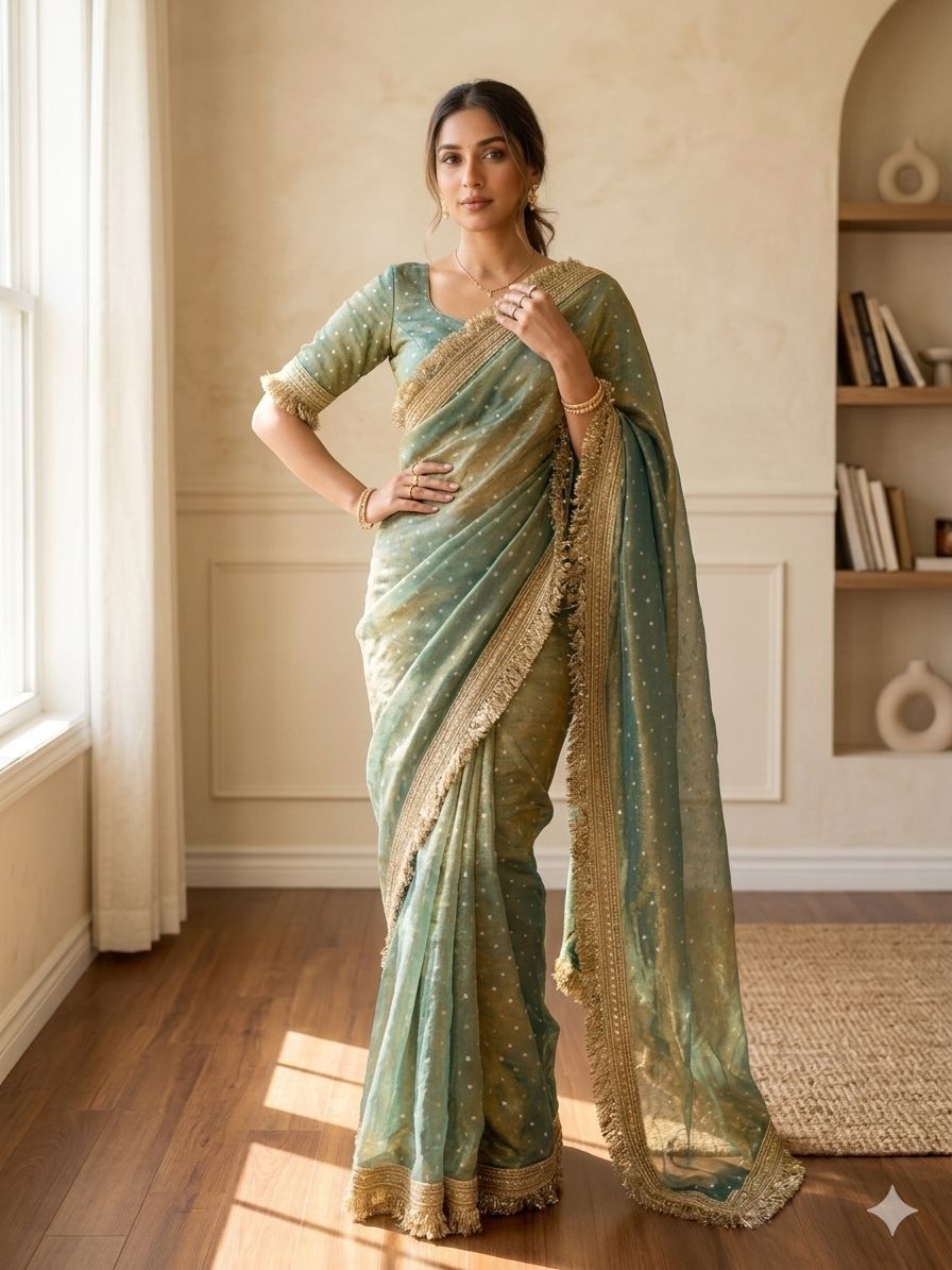 Elegant designer silk saree