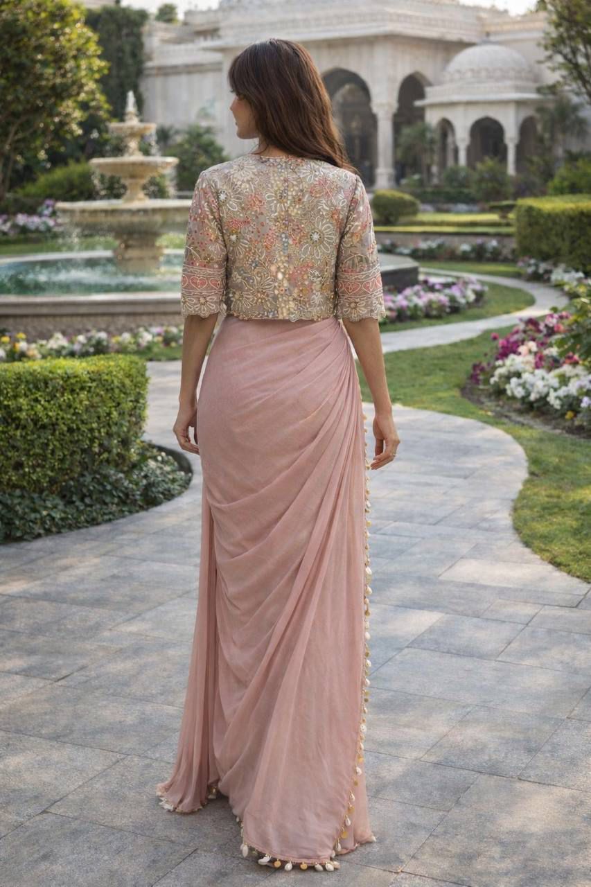 Premium ready to wear saree with jacket