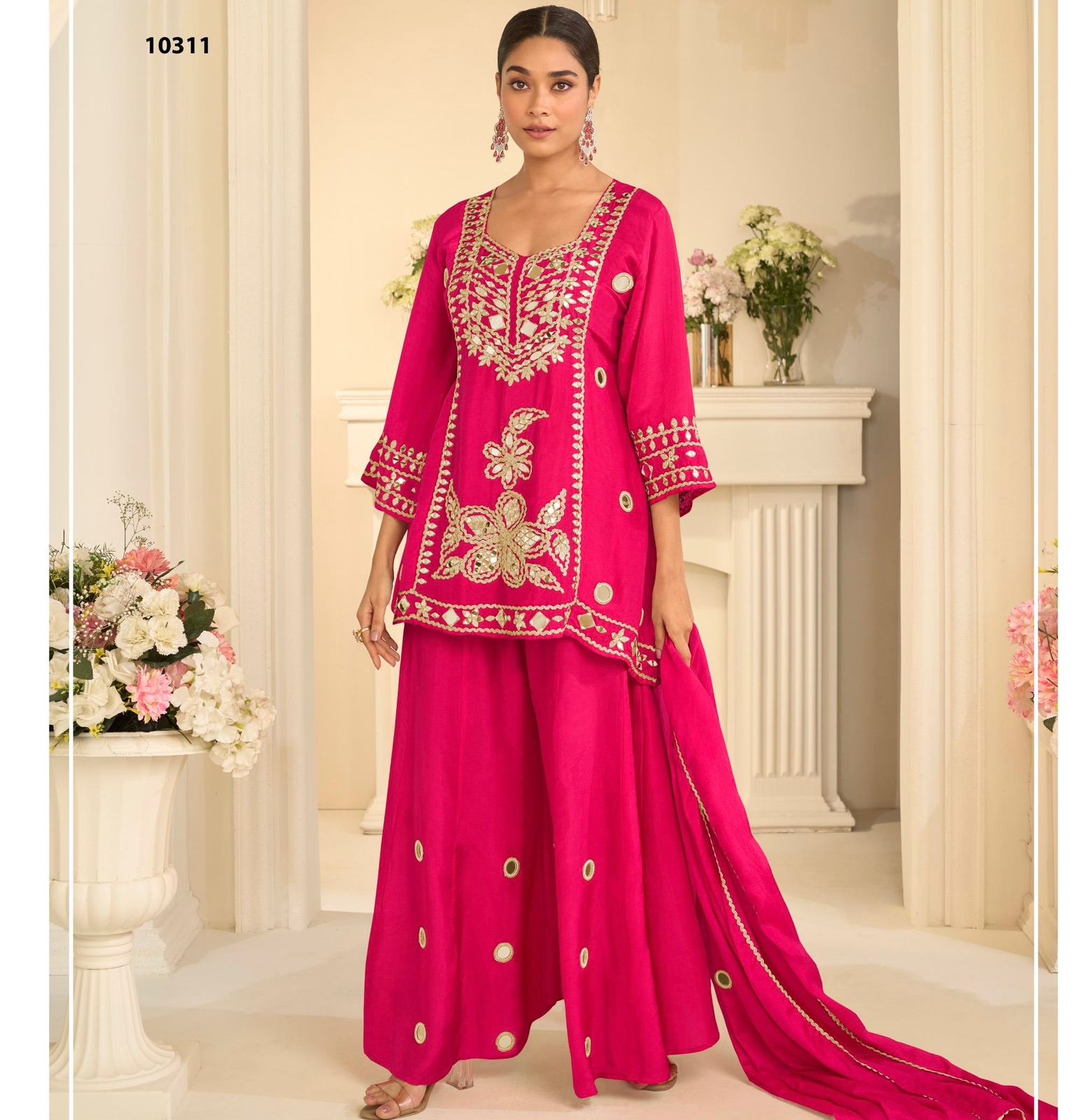 Luxe Top with Sharara and Dupatta