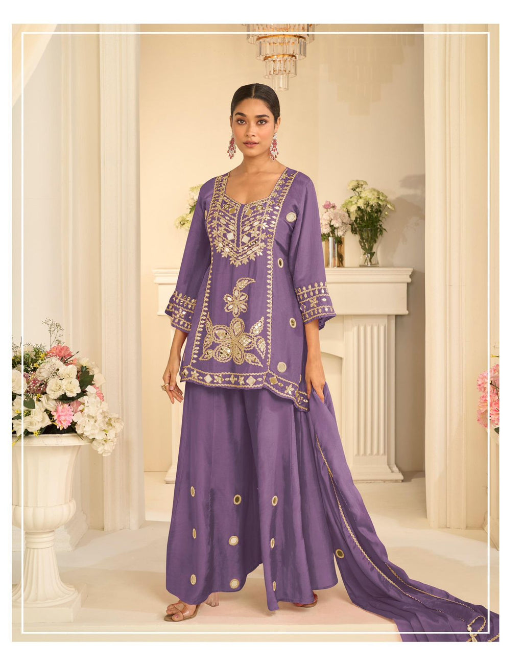Luxe Top with Sharara and Dupatta