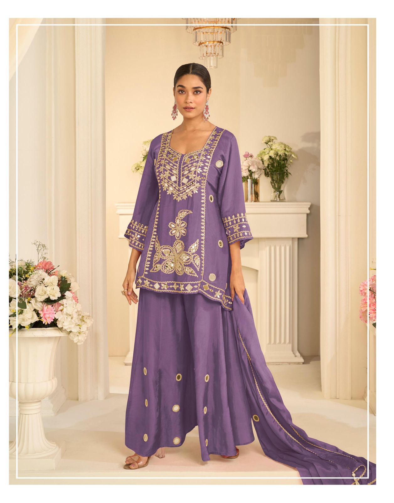 Luxe Top with Sharara and Dupatta