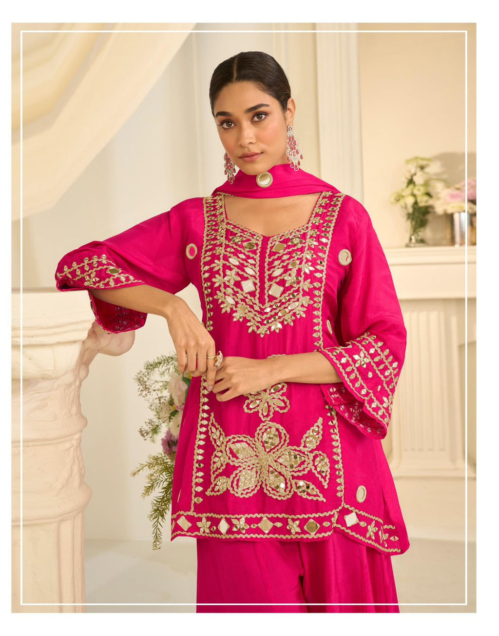Luxe Top with Sharara and Dupatta