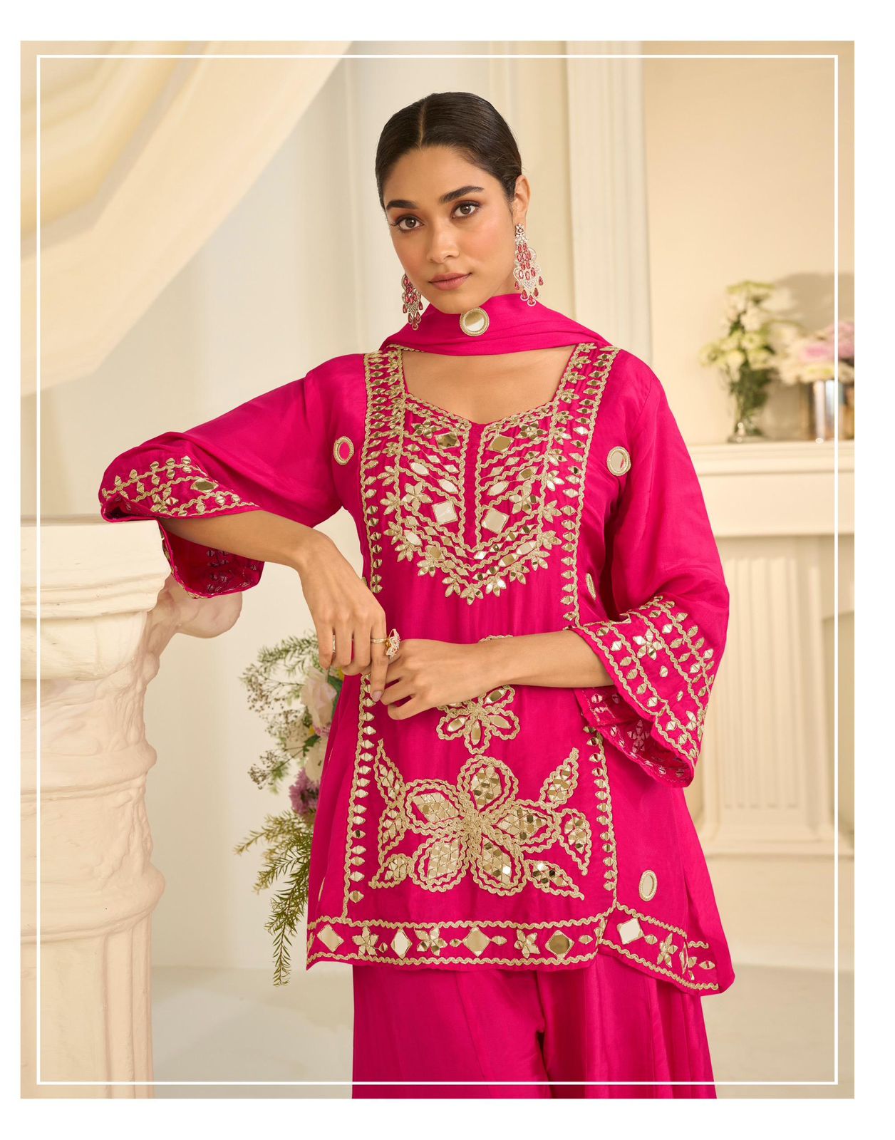 Luxe Top with Sharara and Dupatta