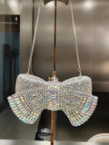 Premium Bow Shape Crystal Sling Bag