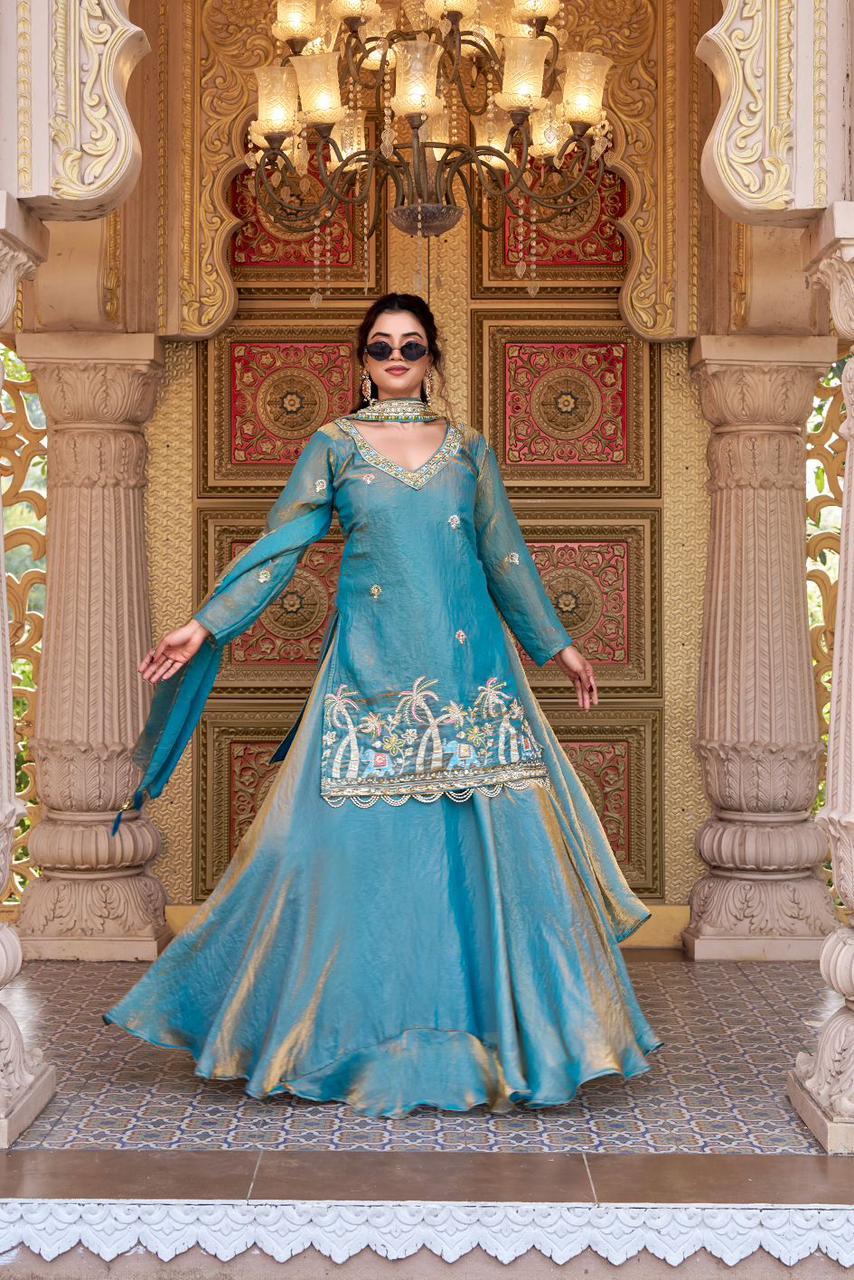 Designer Kurti with Lehenga