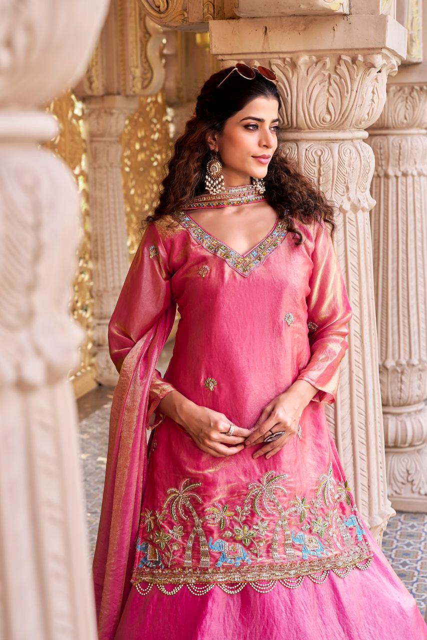 Designer Kurti with Lehenga