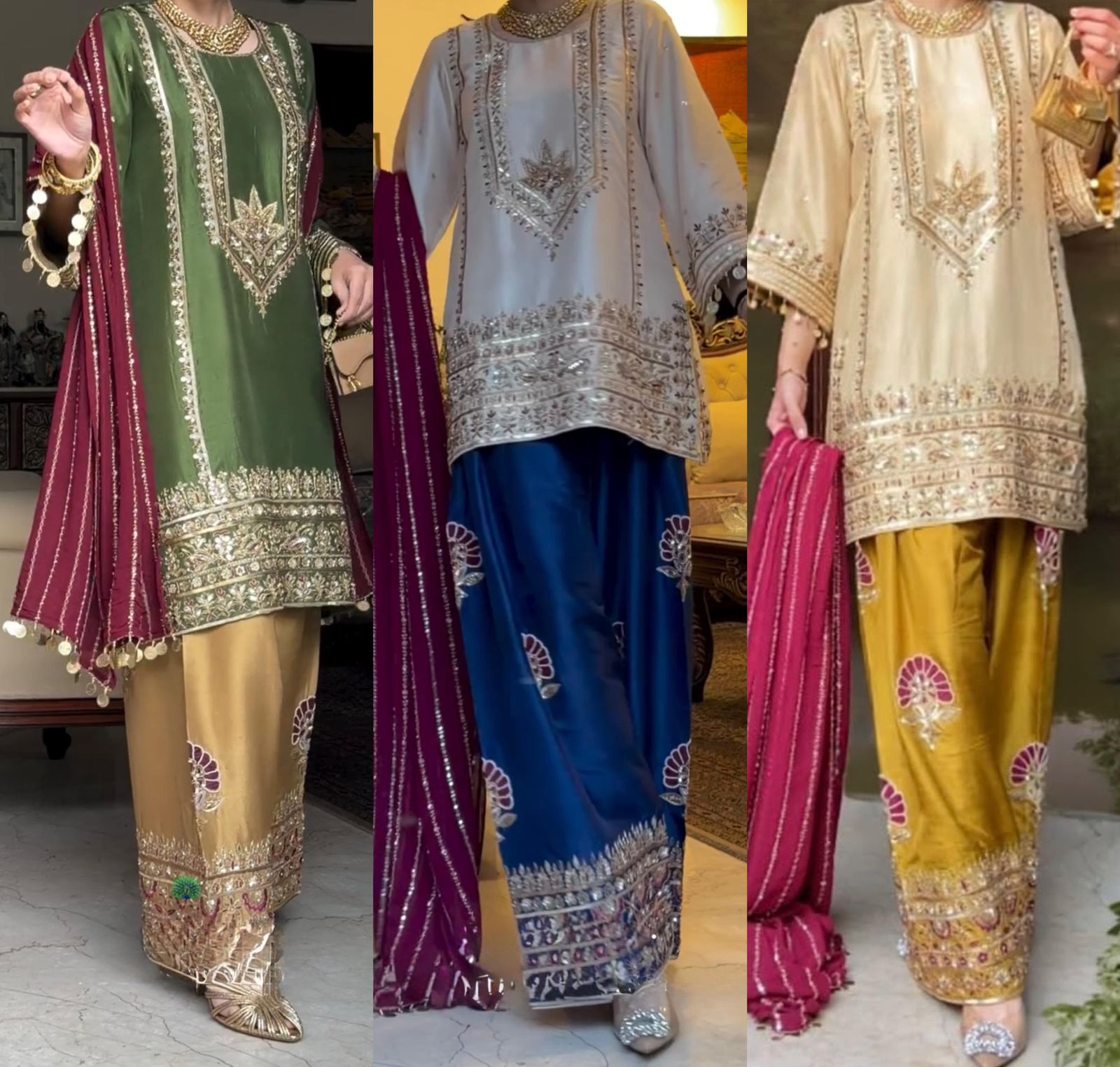 DESIGNER EID SPECIAL HEAVY EMBROIDERY SHARARA SET