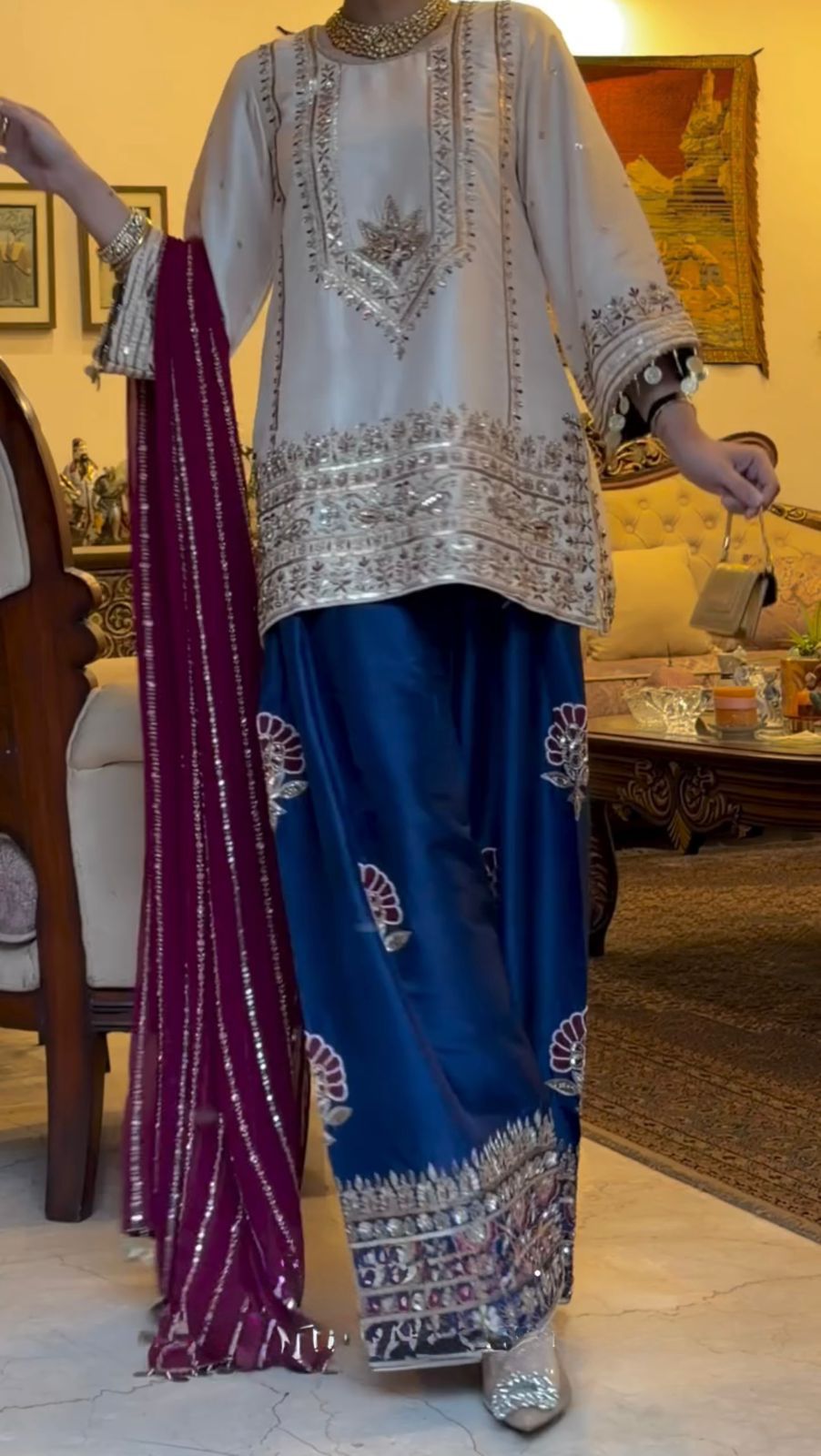 DESIGNER EID SPECIAL HEAVY EMBROIDERY SHARARA SET