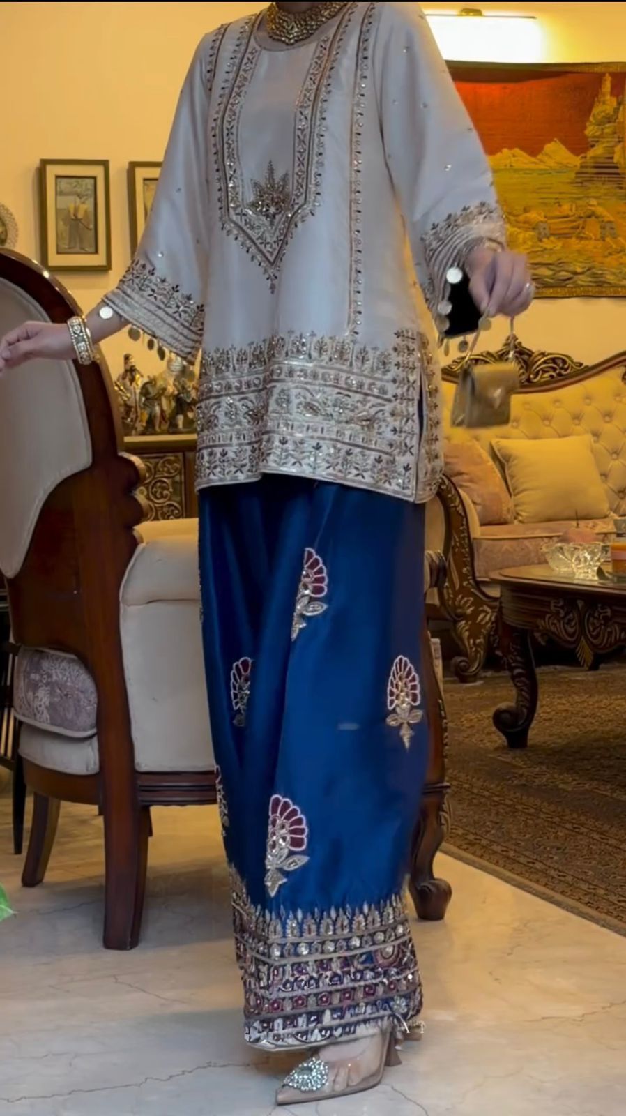 DESIGNER EID SPECIAL HEAVY EMBROIDERY SHARARA SET