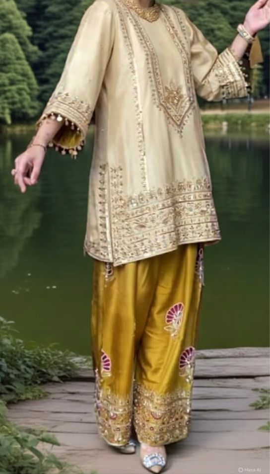DESIGNER EID SPECIAL HEAVY EMBROIDERY SHARARA SET