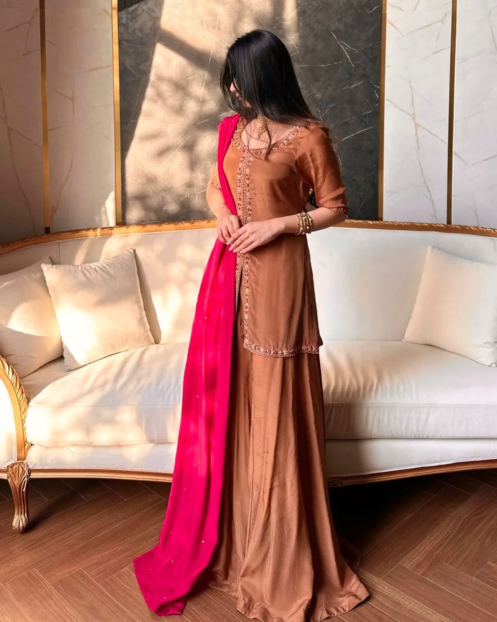 Pure and premium designer silk suit