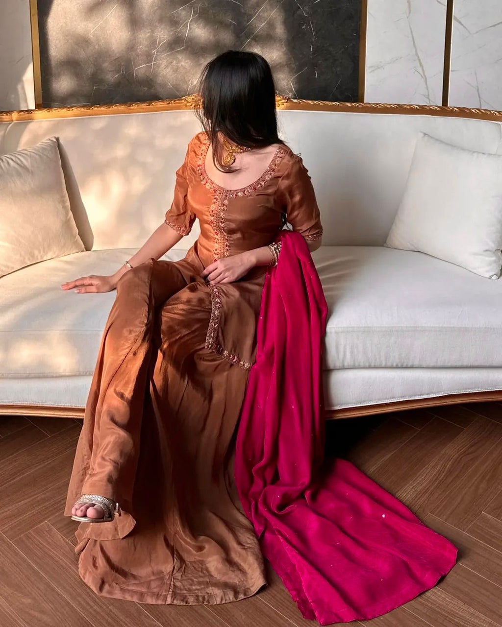 Pure and premium designer silk suit