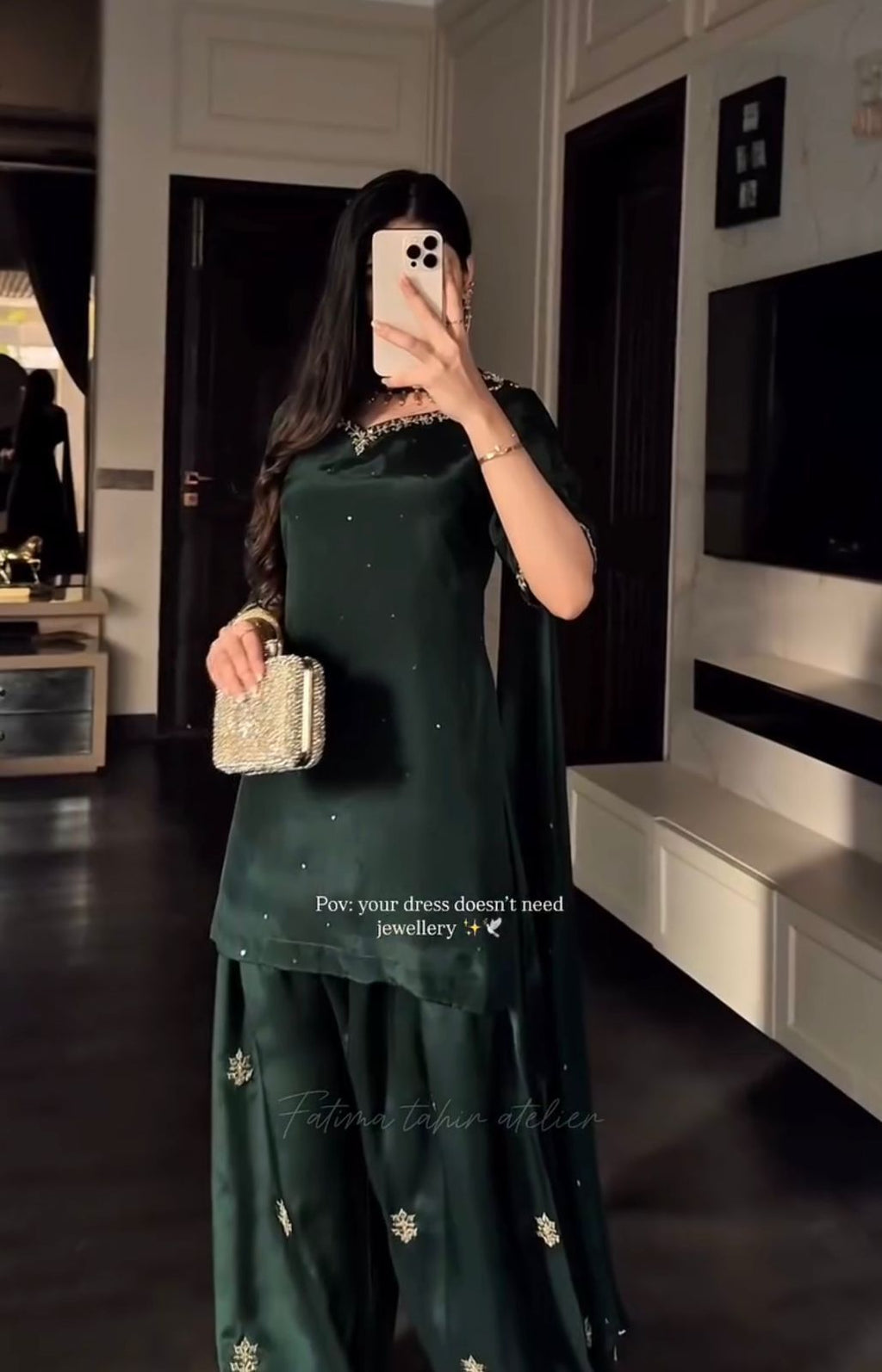 Heavy Embroidered Silk Suit