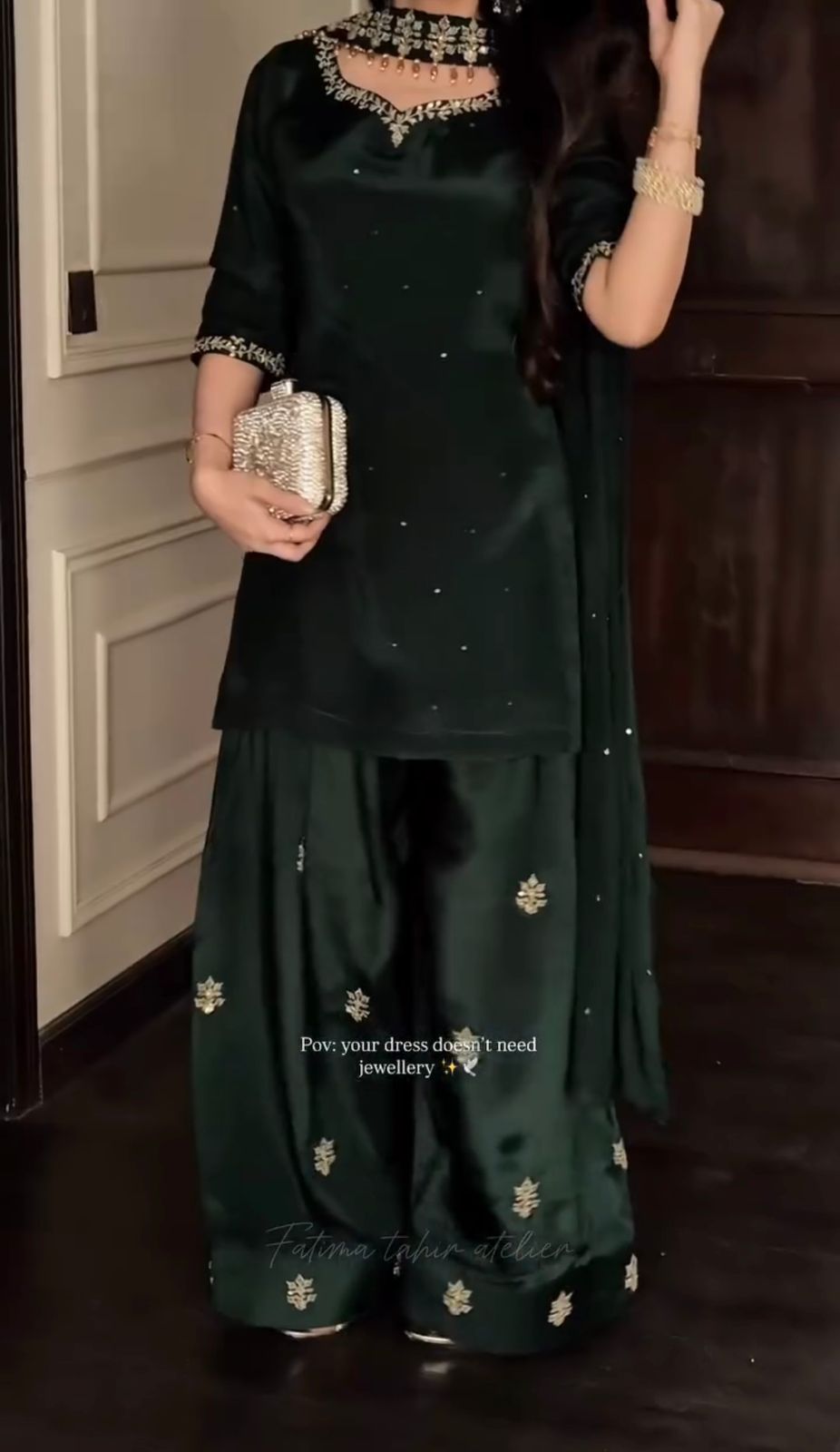 Heavy Embroidered Silk Suit