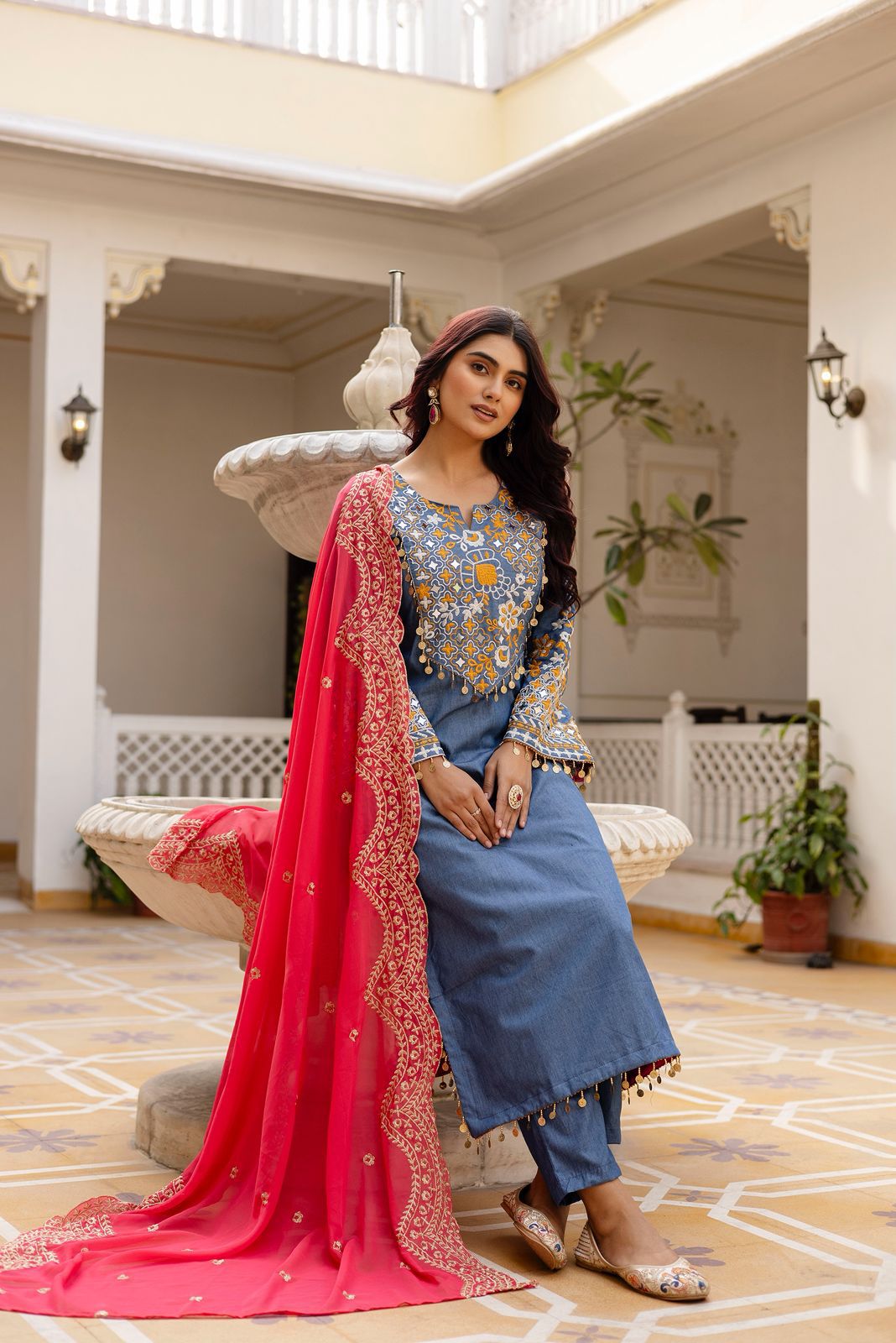 Elegant Denim Kurti