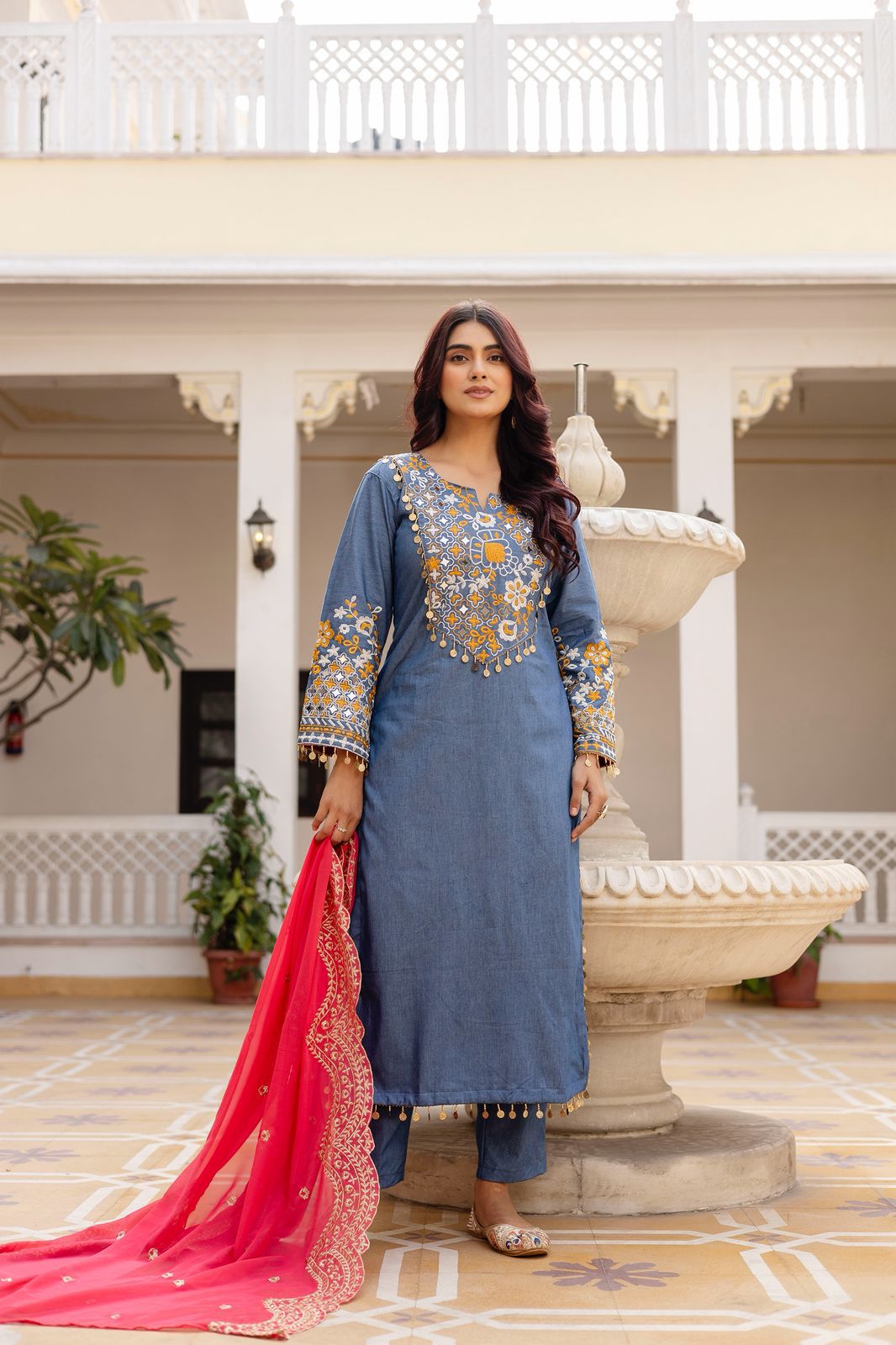 Elegant Denim Kurti