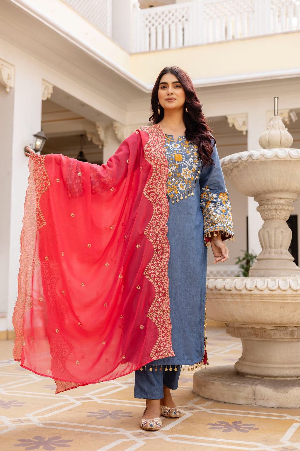 Elegant Denim Kurti