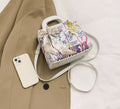 Trendy Graffiti Print Mini Handbag for Women