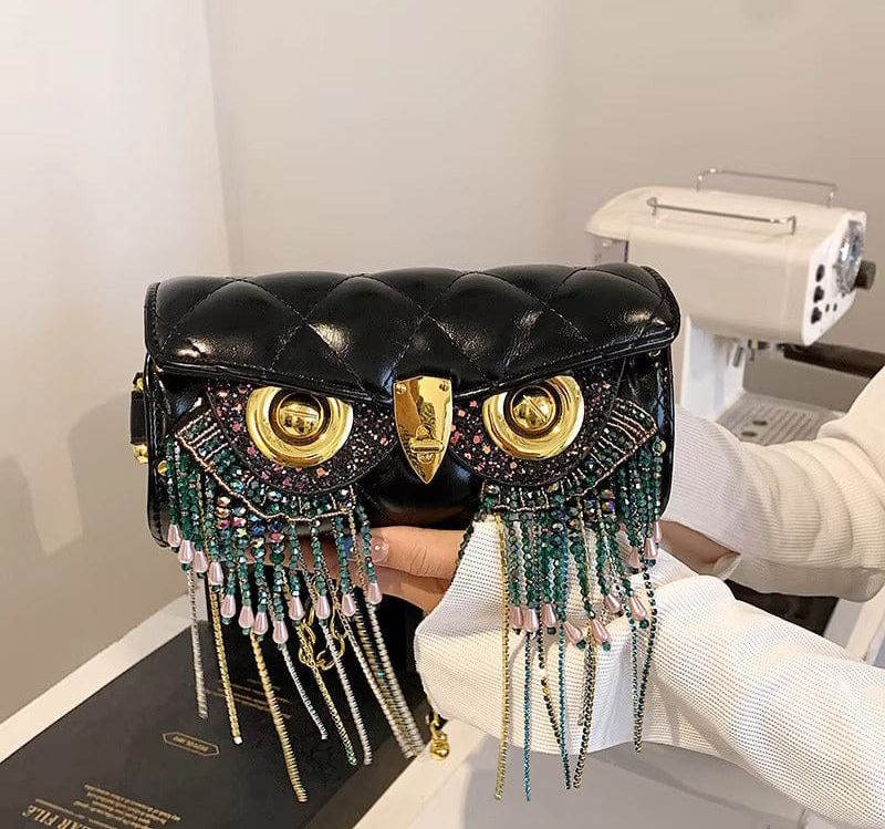Luxury Owl Design Crossbody Bag
