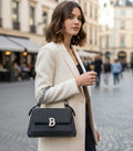 Elegant Structured Top Handle Bag