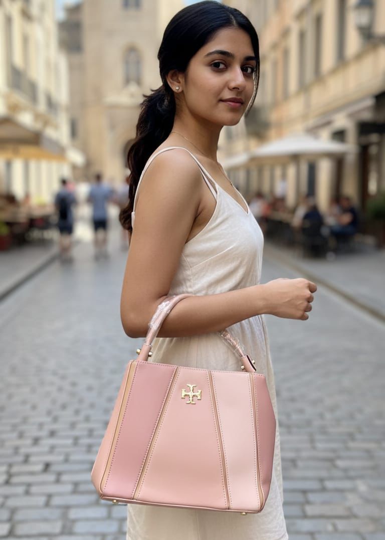 Elegant Pink Structured Tote Bag