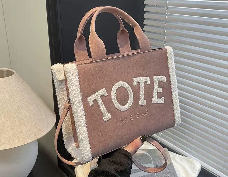 Trendy “TOTE” Mini Handbag with Fleece