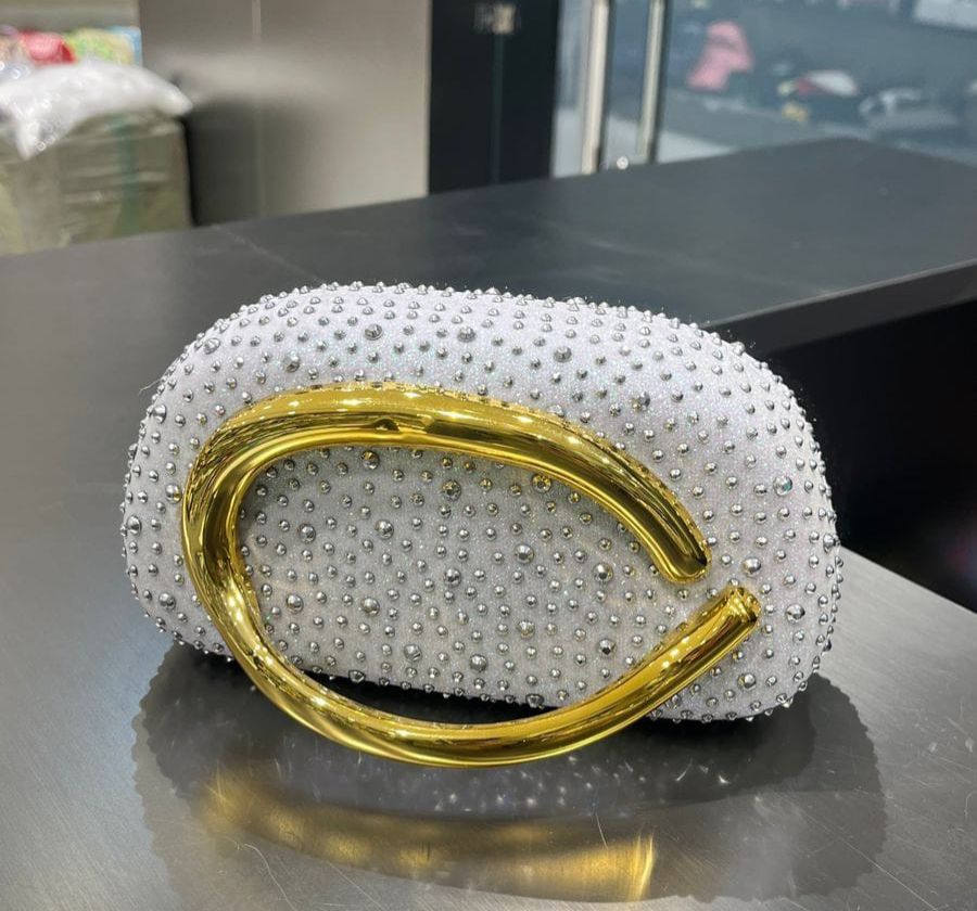 Luxury Crystal Oval Clutch