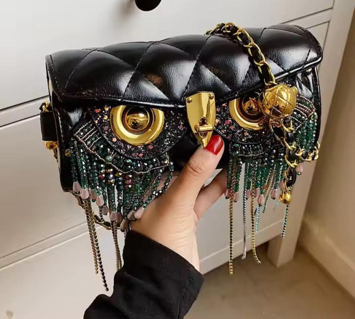 Luxury Owl Design Crossbody Bag