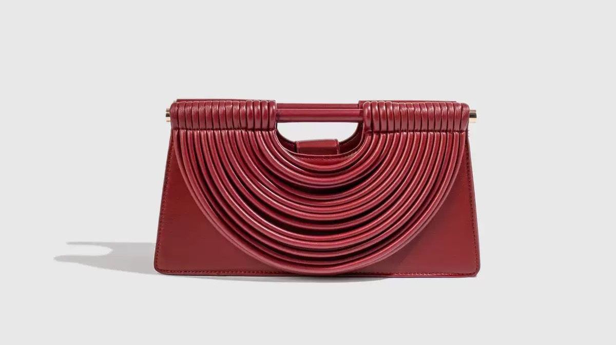 Luxe Arc Ribbed Clutch