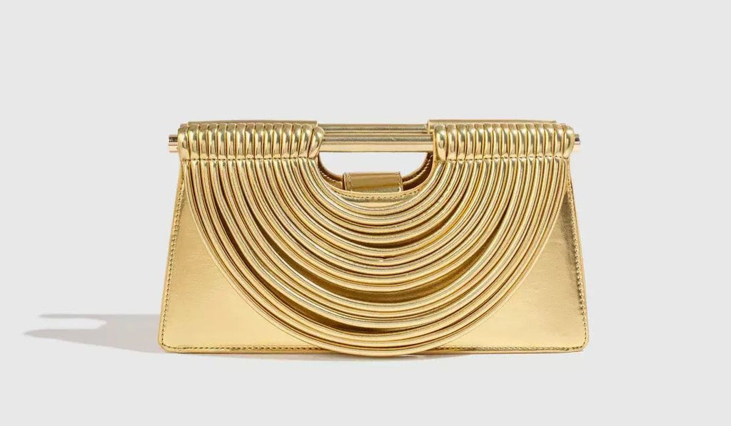 Luxe Arc Ribbed Clutch