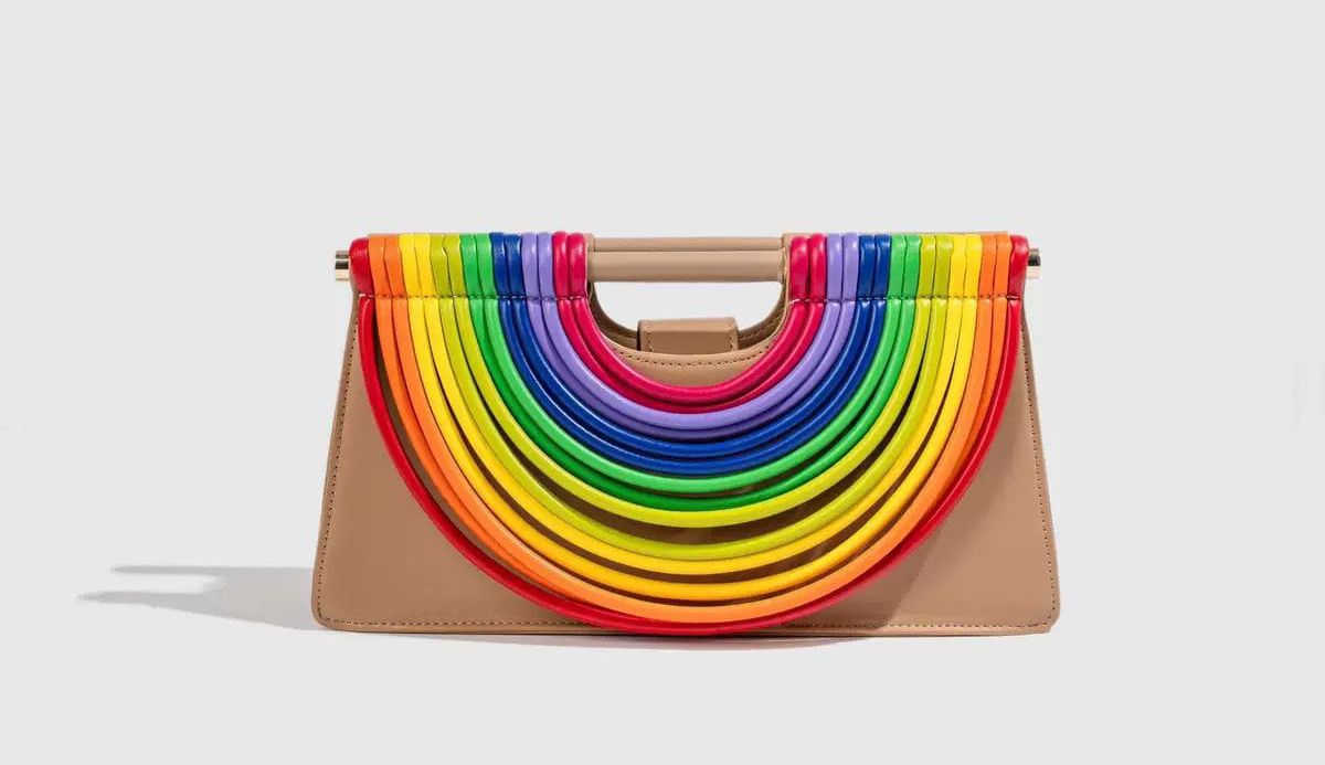 Luxe Arc Ribbed Clutch