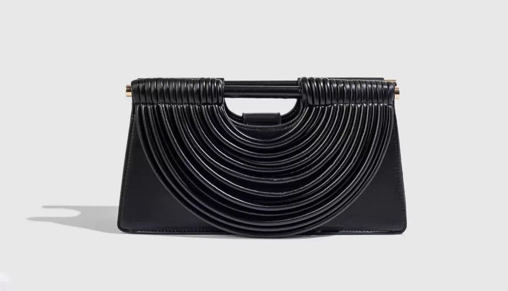Luxe Arc Ribbed Clutch