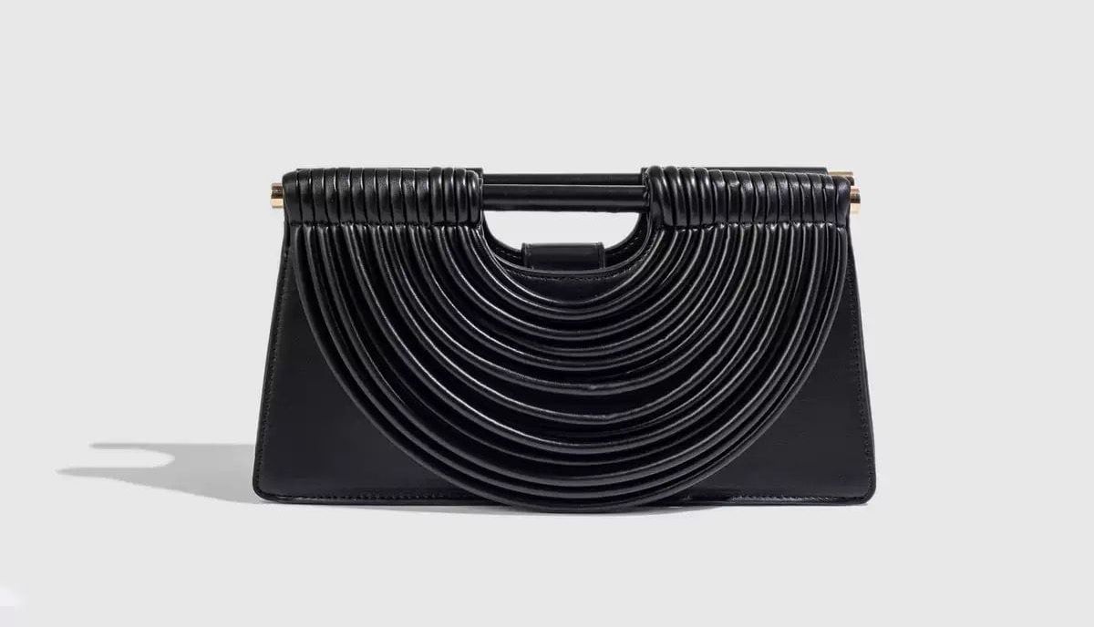 Luxe Arc Ribbed Clutch