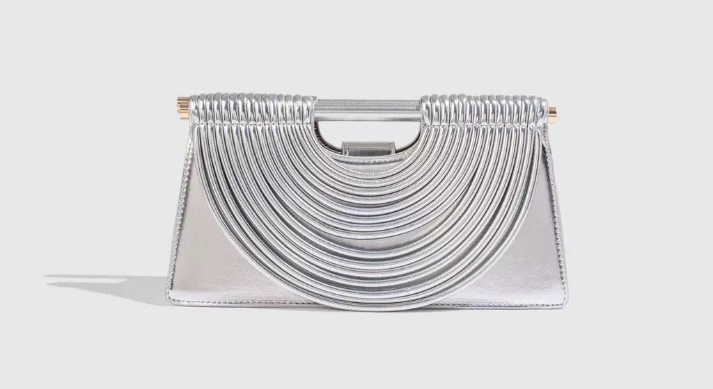Luxe Arc Ribbed Clutch