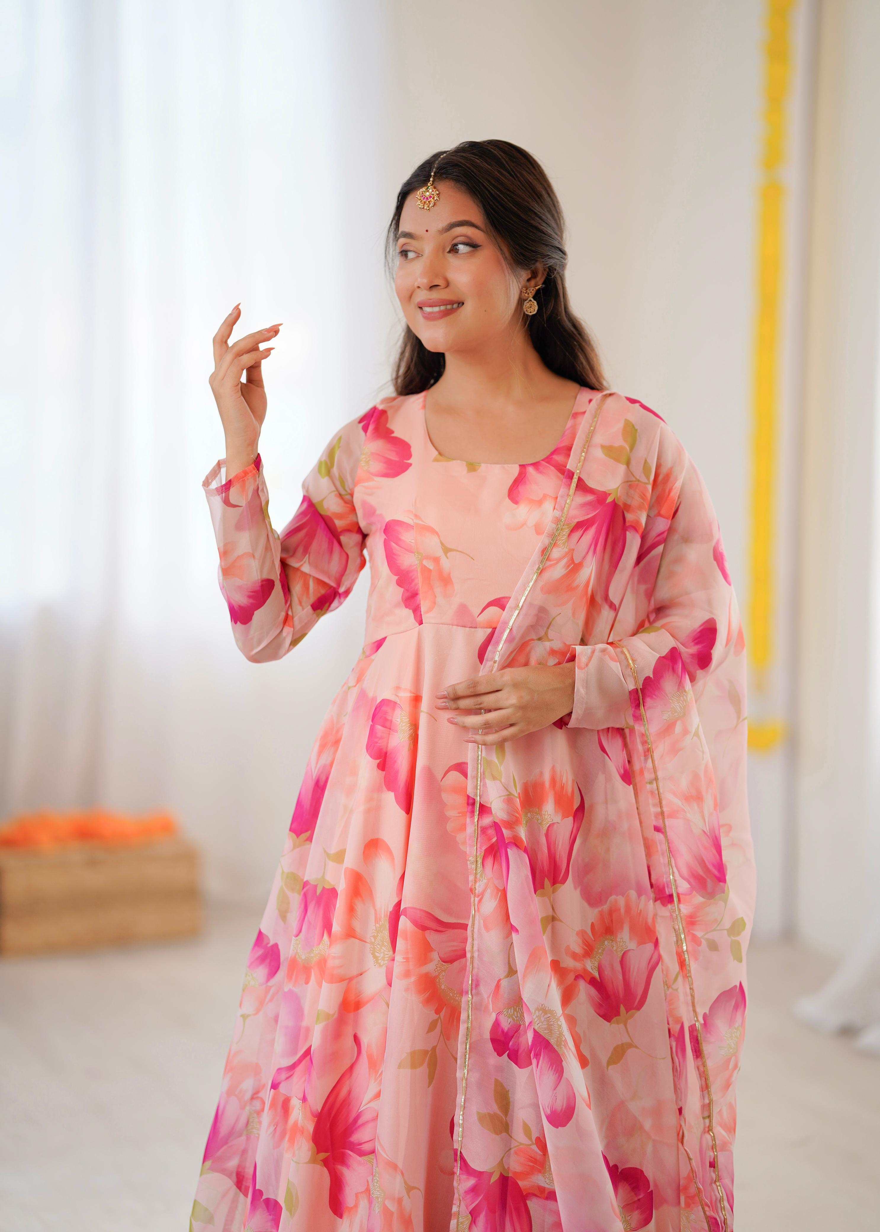 Beautiful Floral Gown