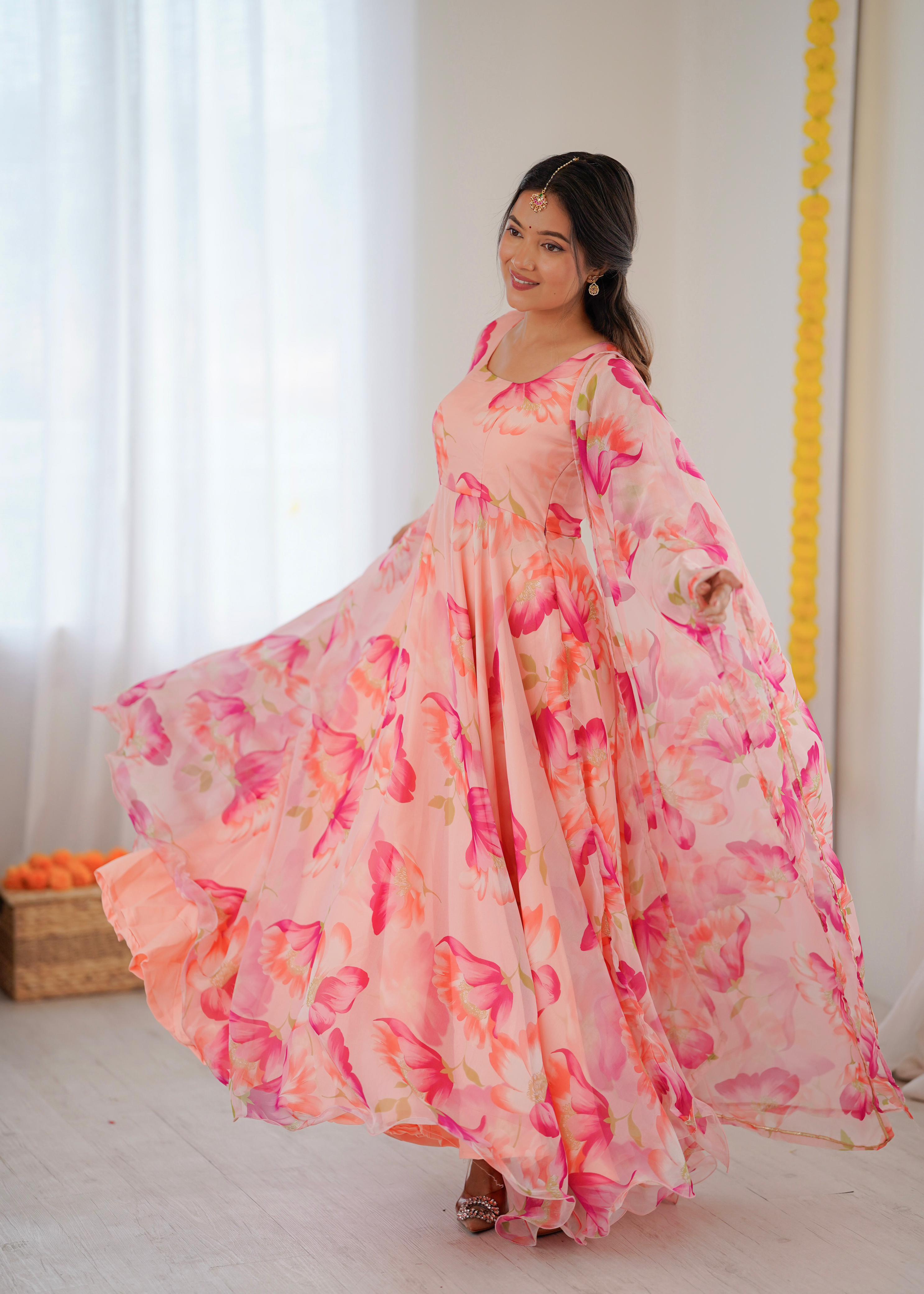 Beautiful Floral Gown