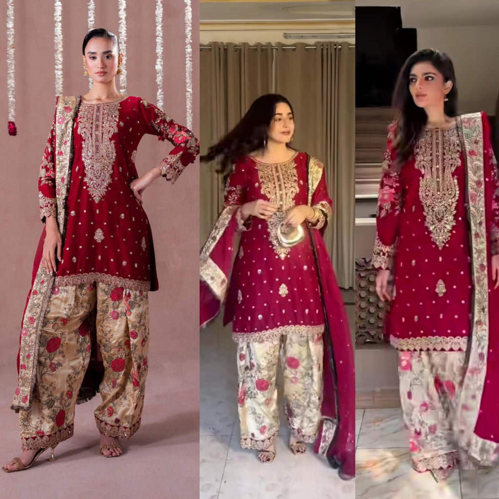 Heavy Embroidered Patiyala Suit with Salwar
