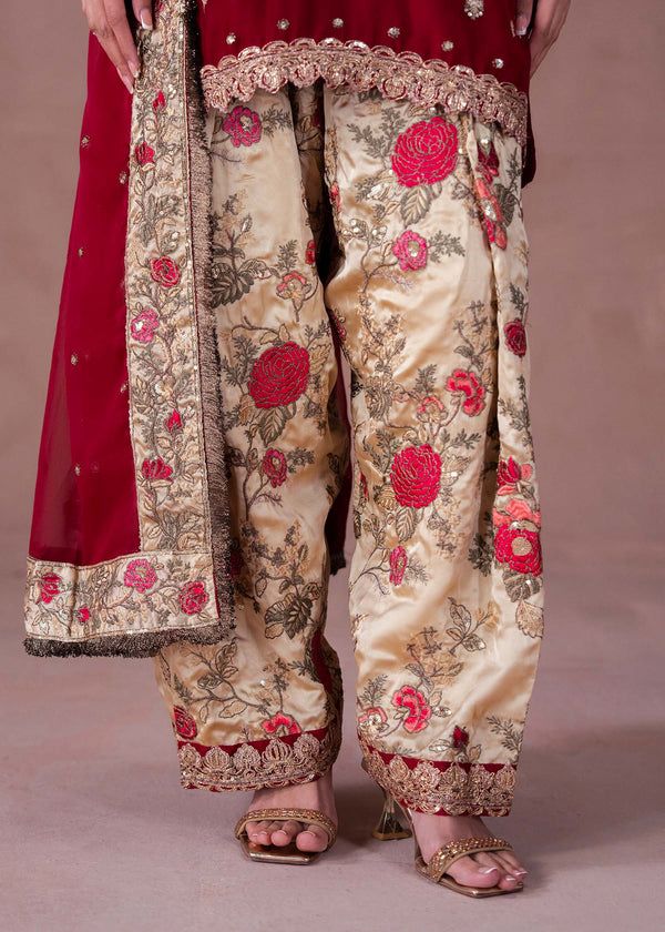 Heavy Embroidered Patiyala Suit with Salwar