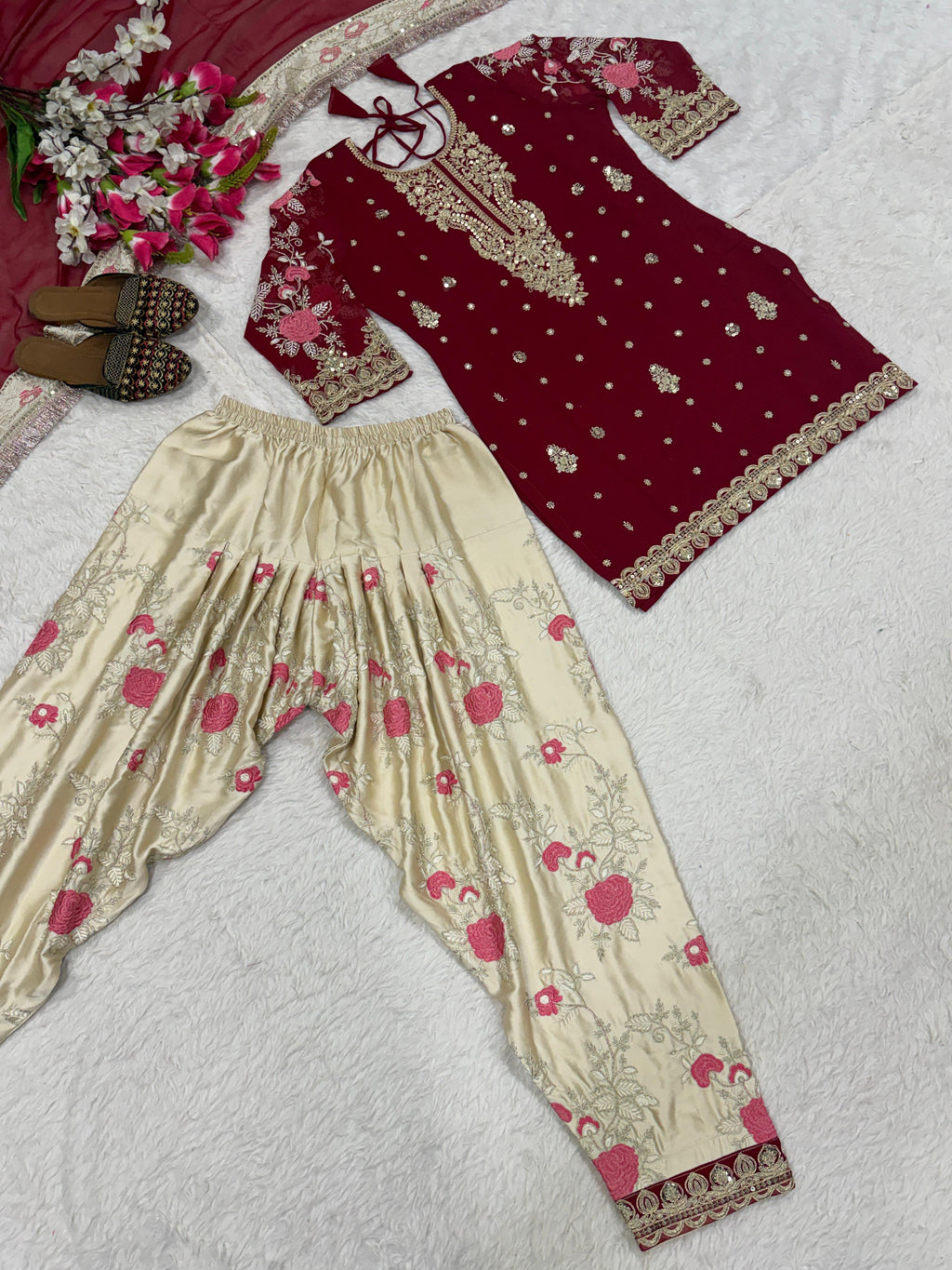Heavy Embroidered Patiyala Suit with Salwar